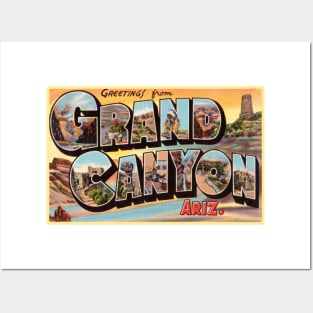 Greetings from Grand Canyon, Arizona - Vintage Large Letter Postcard Posters and Art